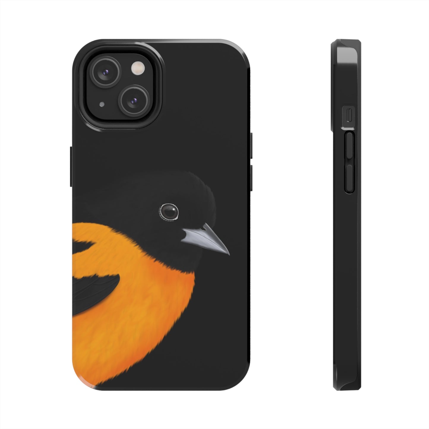 Baltimore Oriole Bird Art Tough Phone Case Black