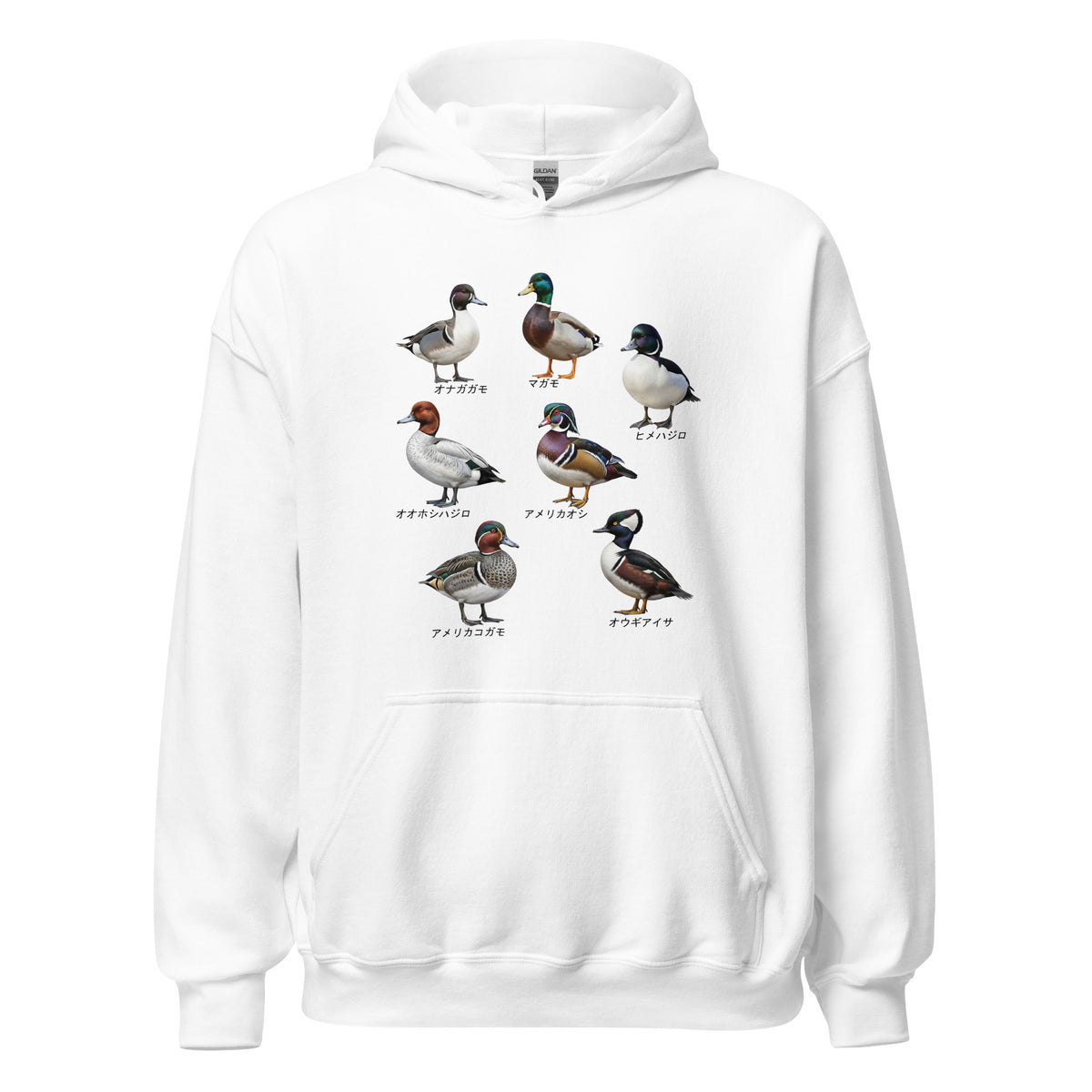 マガモ アメリカオシ ヒメハジロ パーカー / 野鳥 バードウォッチング 愛鳥家 - ドイツデザイン