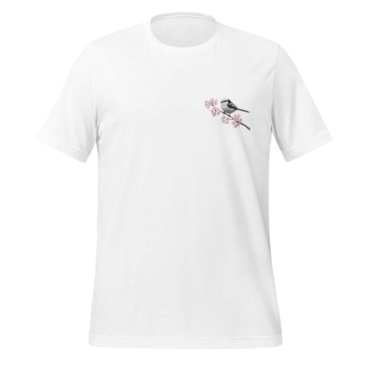 シマエナガと桜のTシャツ / 雪の妖精デザイン