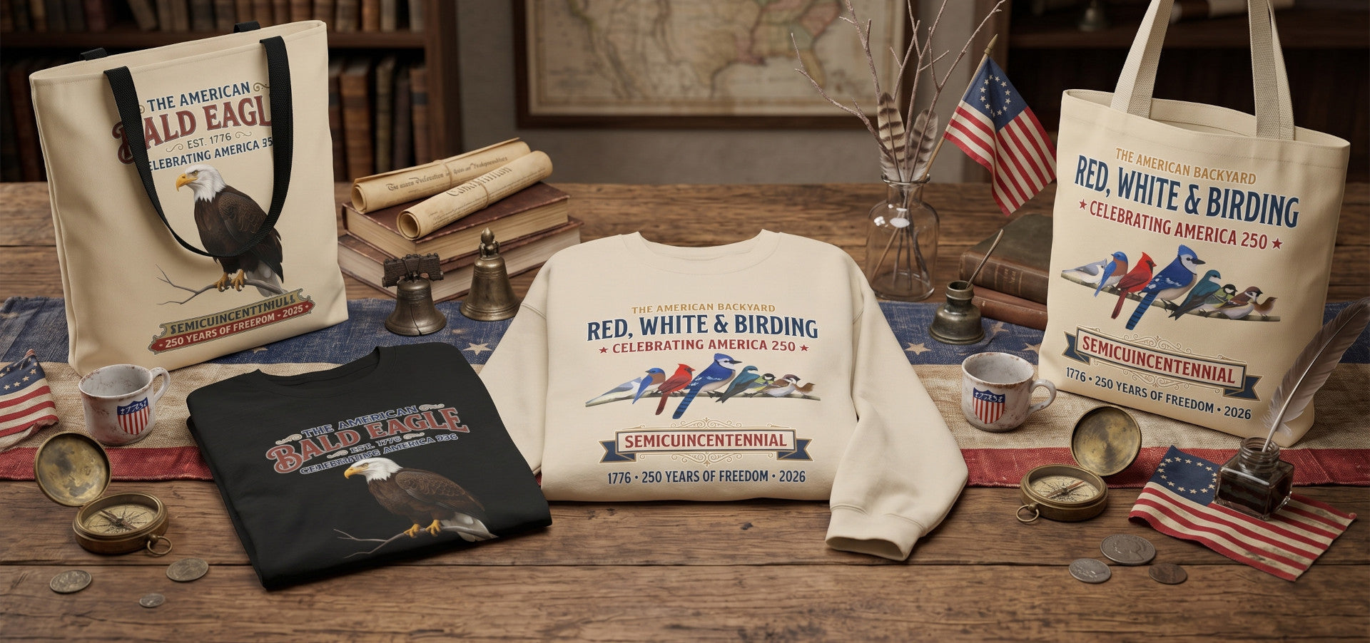 US 250th Anniversary Birding Collection | Nature's Red, White