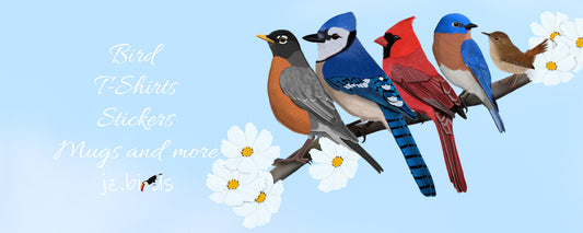 Discover our Blue Jay, Cardinal, Robin, Bluebird T-Shirts