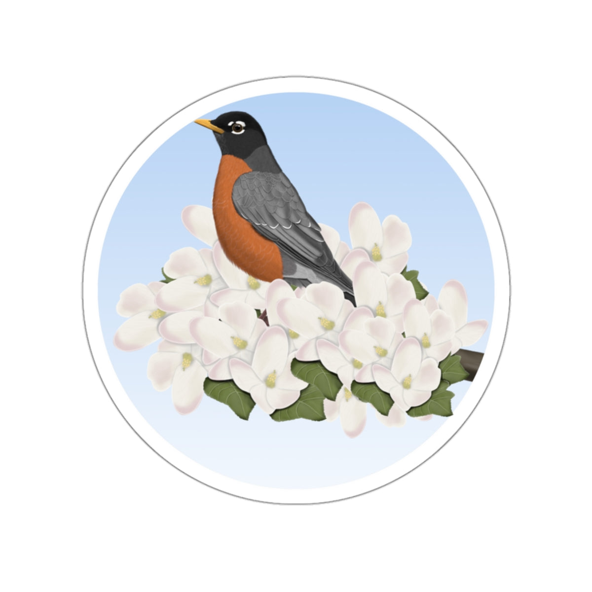 bird art spring stickers
