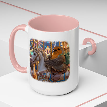 Robin Rosi Unicorn Carousel Premium Mug for Bird Lovers