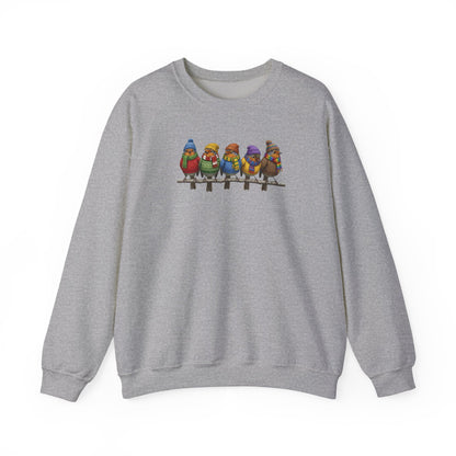 Rotkehlchen in Strick Winter-Sweatshirt | Unisex Vogel Sweater für Vogelfreunde & Vogelbeobachter