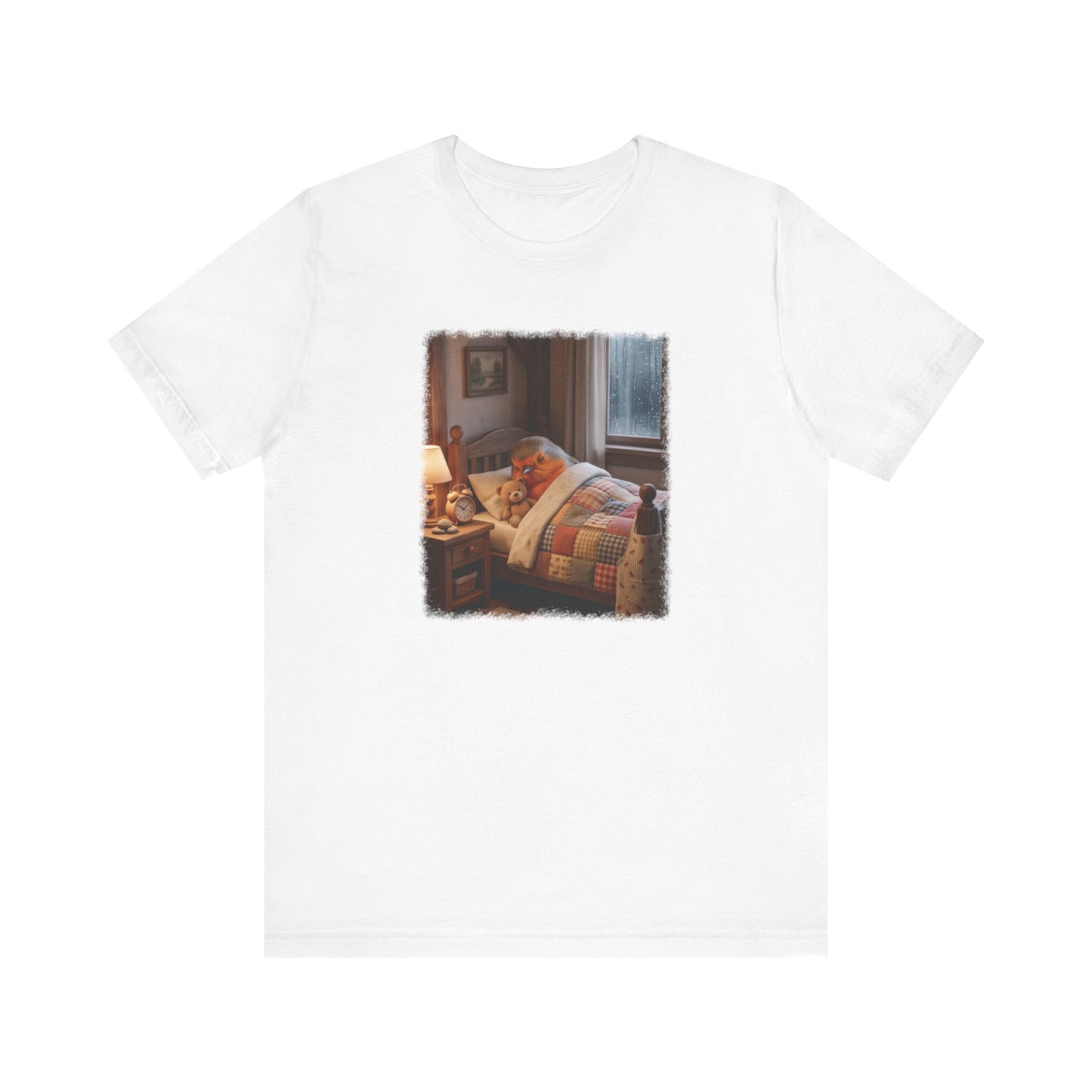 Robin Rosi Sleeping in Bed T-Shirt for Bird Lovers