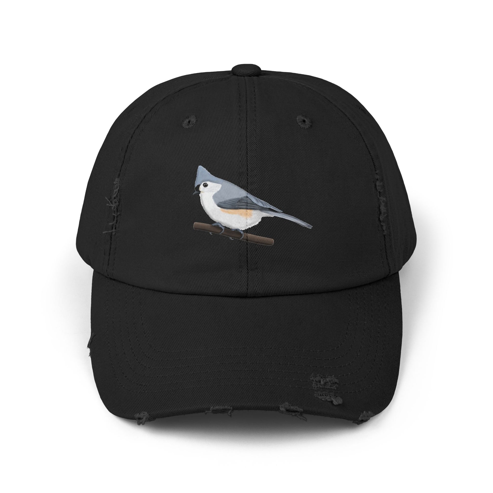 Tufted Titmouse Bird Art Distressed Cap