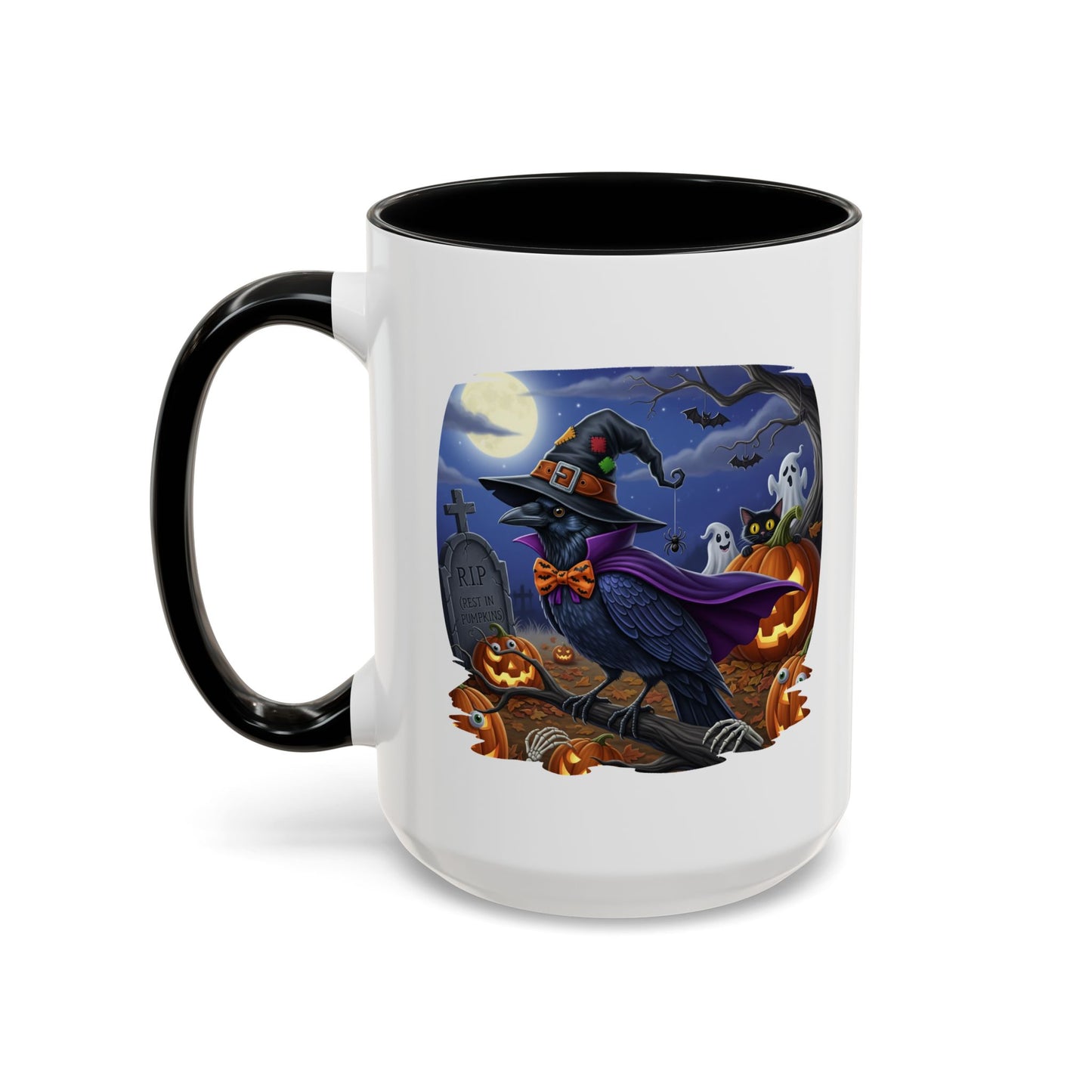 Raven Crow Halloween Bird Mug - Perfect Bird Lover Gift for Spooky Season