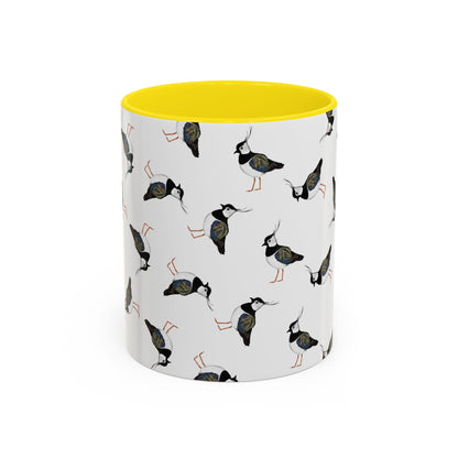 Kiebitz Tasse mit Streumuster | Vogelmotiv Kaffeebecher für Vogelbeobachter & Naturfreunde