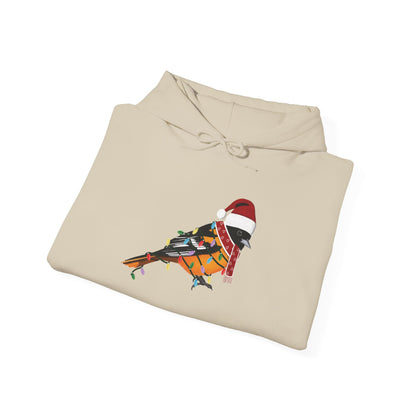 Baltimore Oriole with Fairy Lights Christmas Bird Hoodie