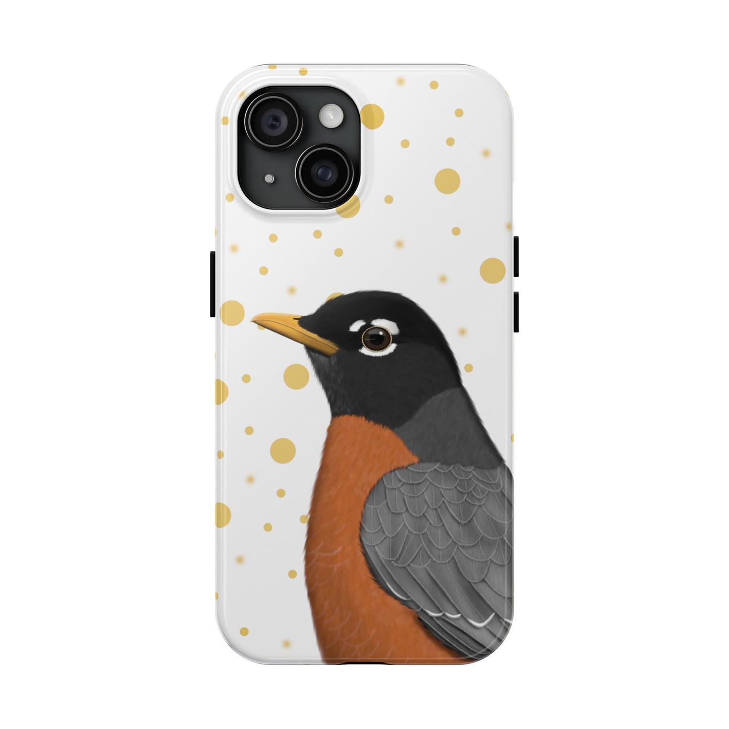 Robin Bird Art Tough Phone Case White