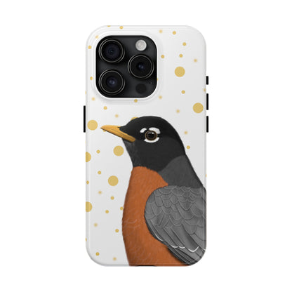 Robin Bird Art Tough Phone Case White