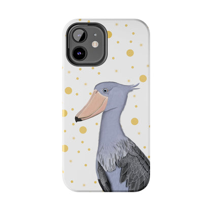 Shoebill Bird Art Tough Phone Case White