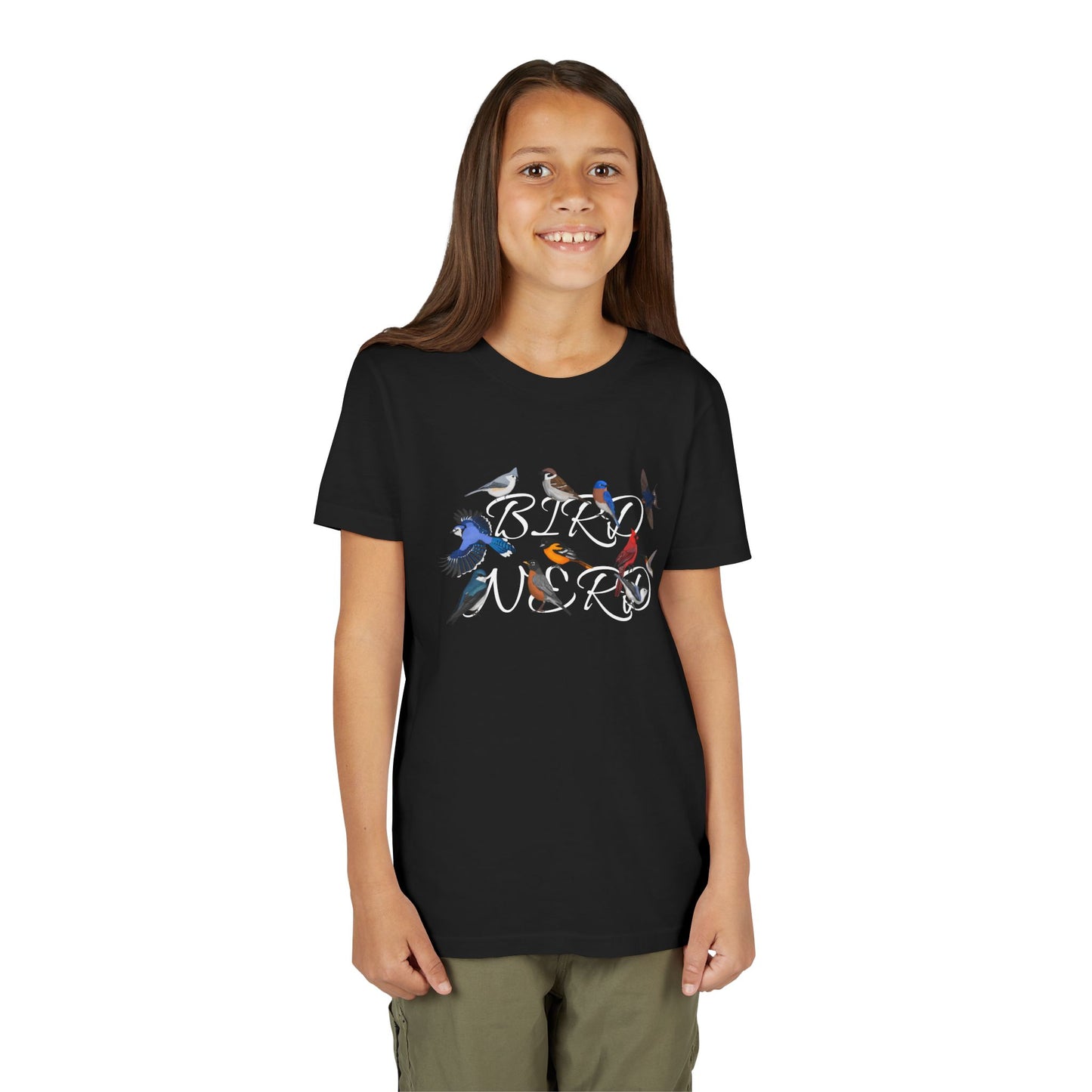 Bird Nerd Blue Jay Cardinal Nuthatch Bluebird Birding & Birdwatching Bird Youth T-Shirt