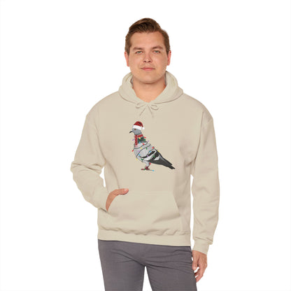 Pigeon with Fairy Lights Christmas Bird Hoodie