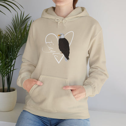 Bald Eagle Heart Bird Birdwatching Birdlover Hoodie