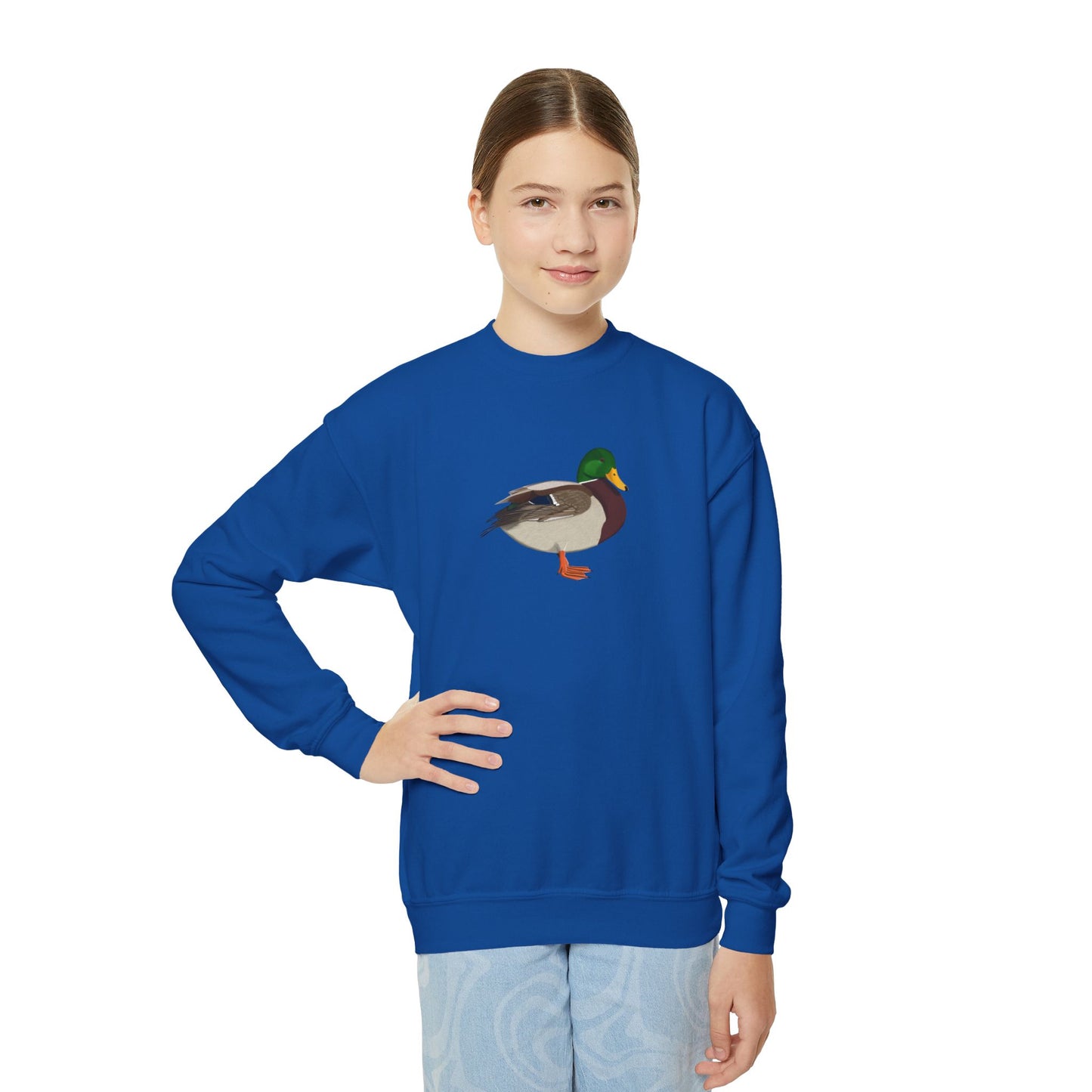 Mallard Duck Bird Birdwatching Youth Crewneck Sweatshirt