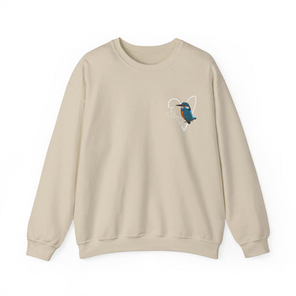 Kingfisher Heart Birdlover Biologist Bird Sweatshirt