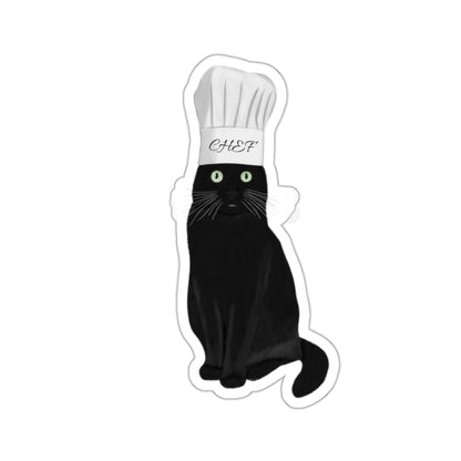 Black Cat with Kitchen Chef Hat Cat Lover Sticker