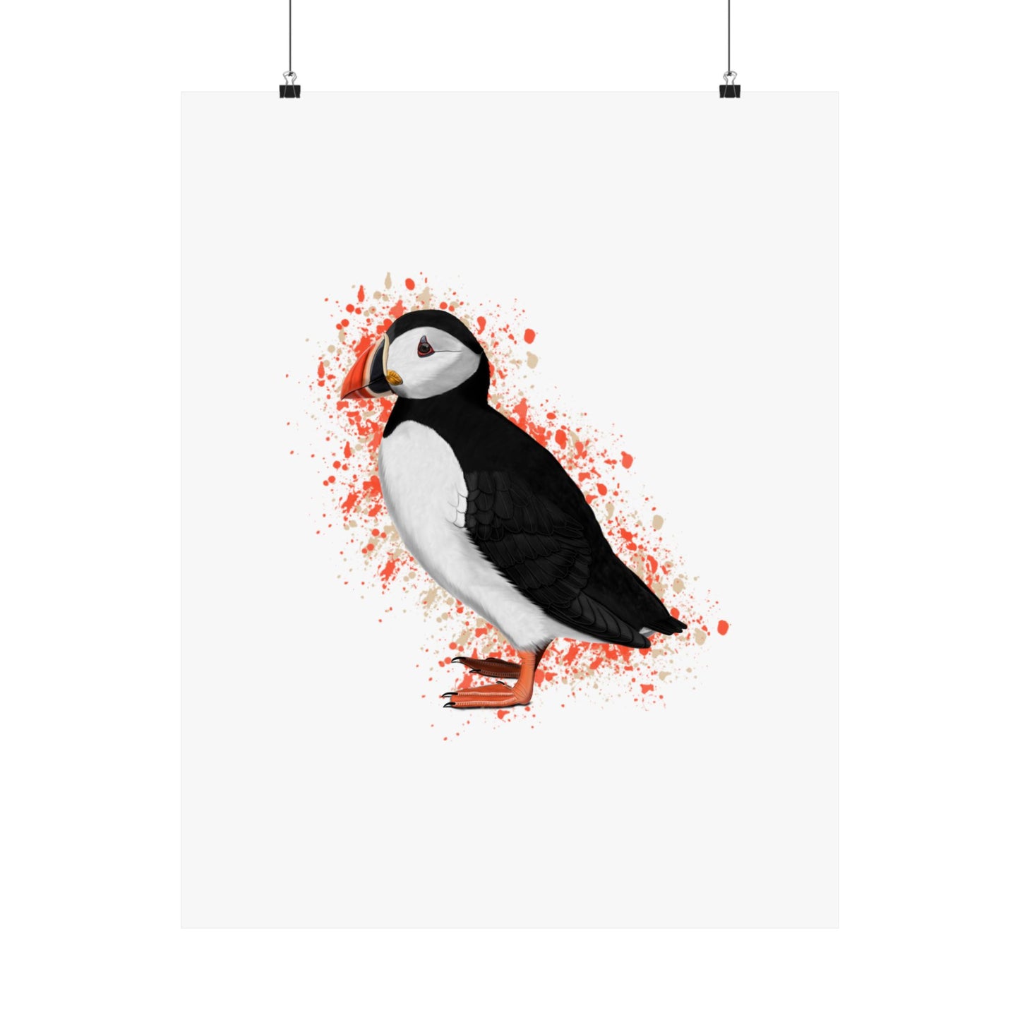 Puffin Bird Artwork Matte Poster