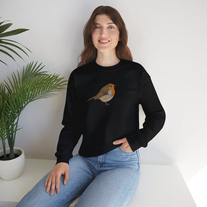 European Robin Bird Watcher Biologist Crewneck Sweatshirt