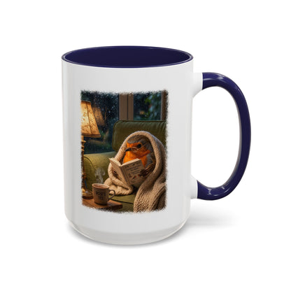Robin Rosi Reading a Book Mug for Bird Lovers