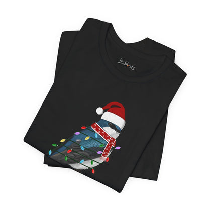 Tree Swallow with Fairy Lights Christmas Bird T-Shirt