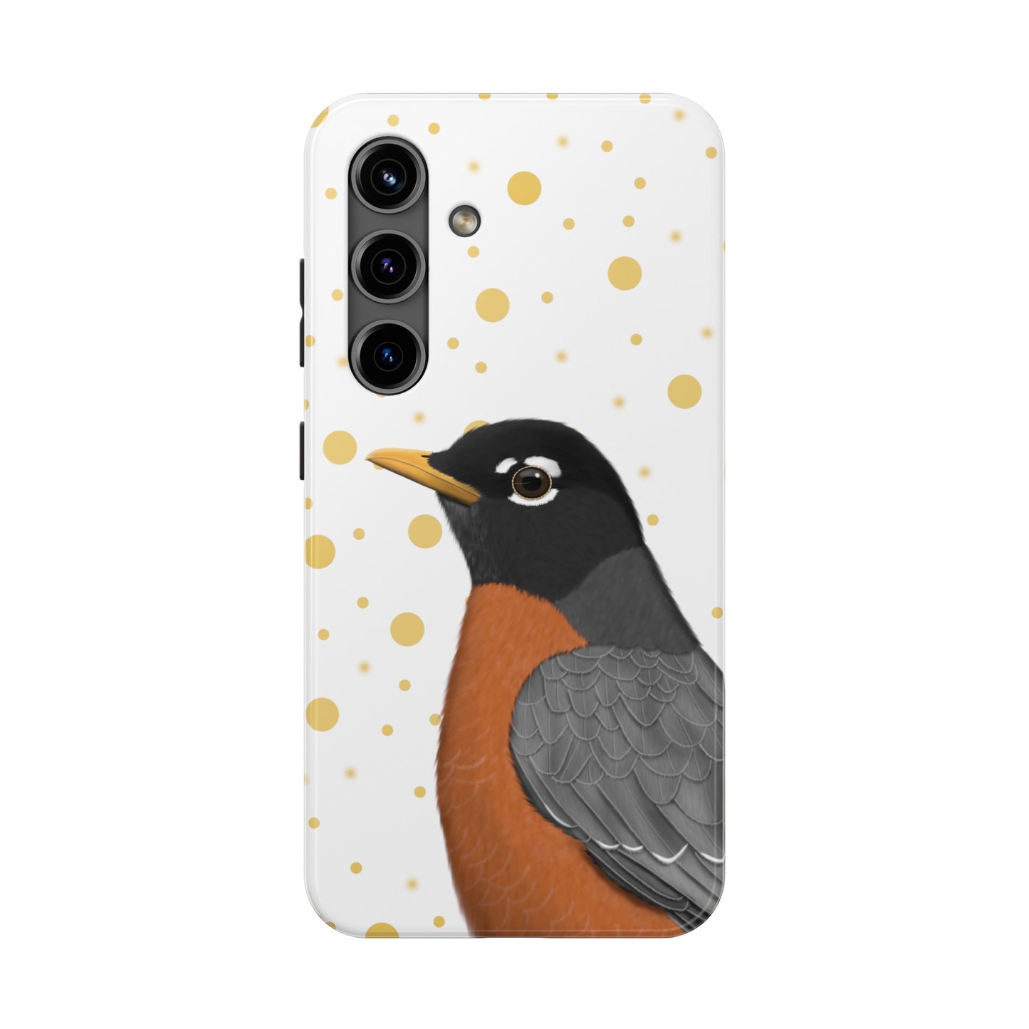 Robin Bird Art Tough Phone Case White