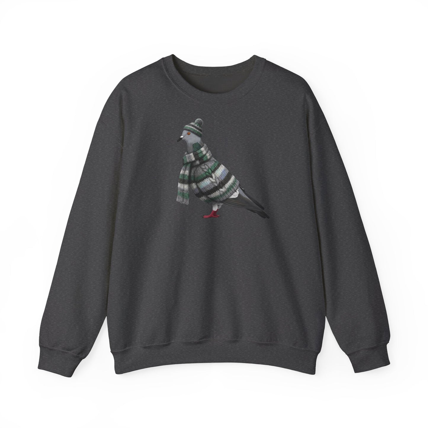 Taube in Strick Weihnachts-Sweatshirt | Unisex Vogel Sweater für Vogelfreunde & Vogelbeobachter