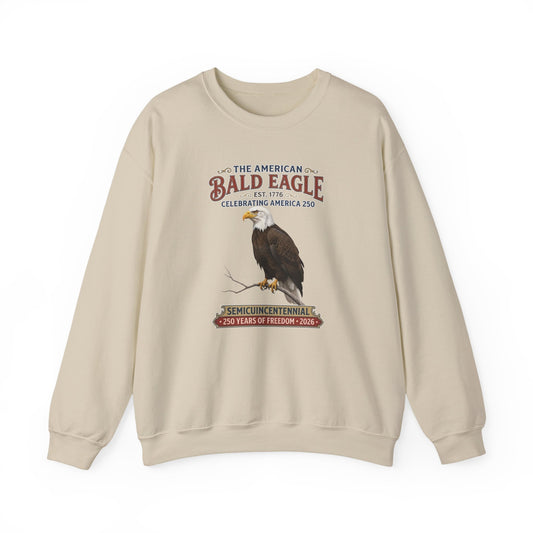 Eagle Sweatshirt – Animal Lover Gift, Avian Enthusiast America 250 Semiquincentennial