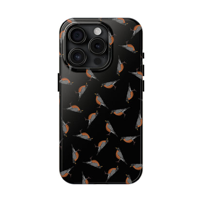 American Robin iPhone Case Black – Premium Tough Phone Cover for Bird Lovers