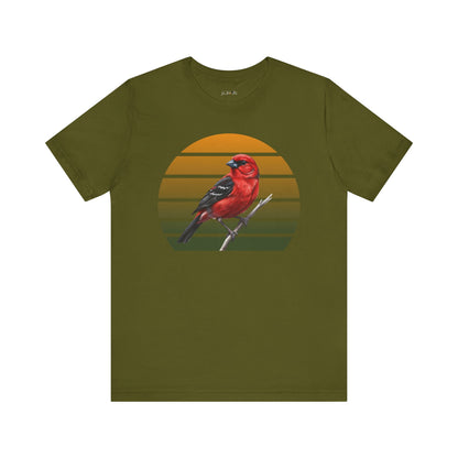 Scarlet Tanager T-Shirt | Unisex Retail Fit Bird Lover Tee | Wildlife Birder Gift