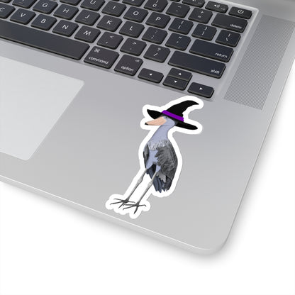 Shoebill Halloween Witch Hat Bird Sticker