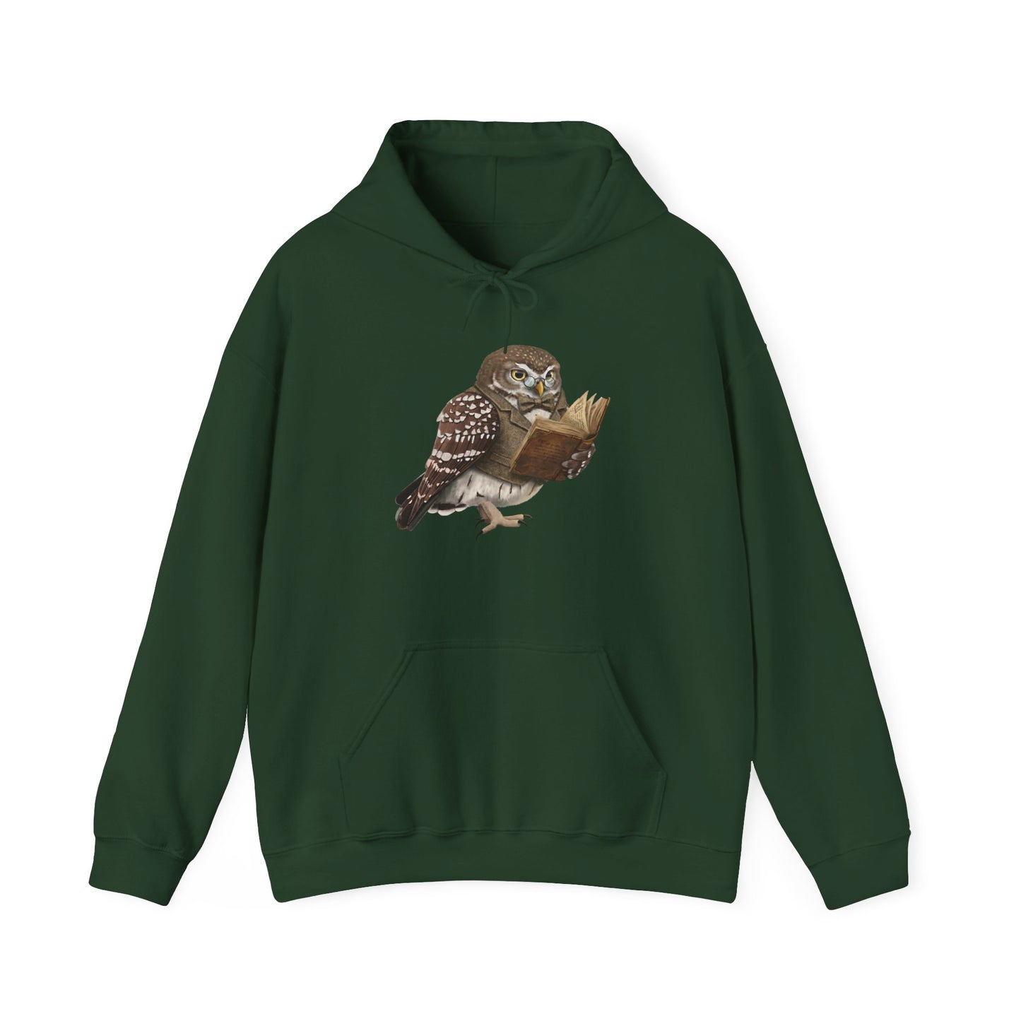 The Librarian Owl Hoodie - Dark Academia Aesthetic | Gift for Book Lovers & Birders