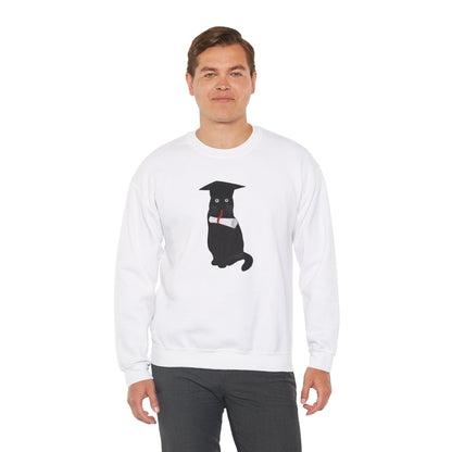 Black Cat Graduate Cat Lover Graduation Sweatshirt