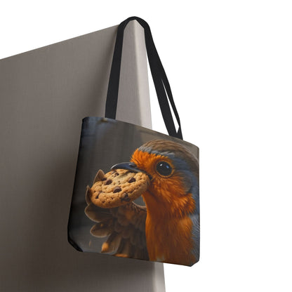 Robin Rosi Chocolate Cookie Tote Bag for Cozy Aesthetic Fans and Bird Lovers