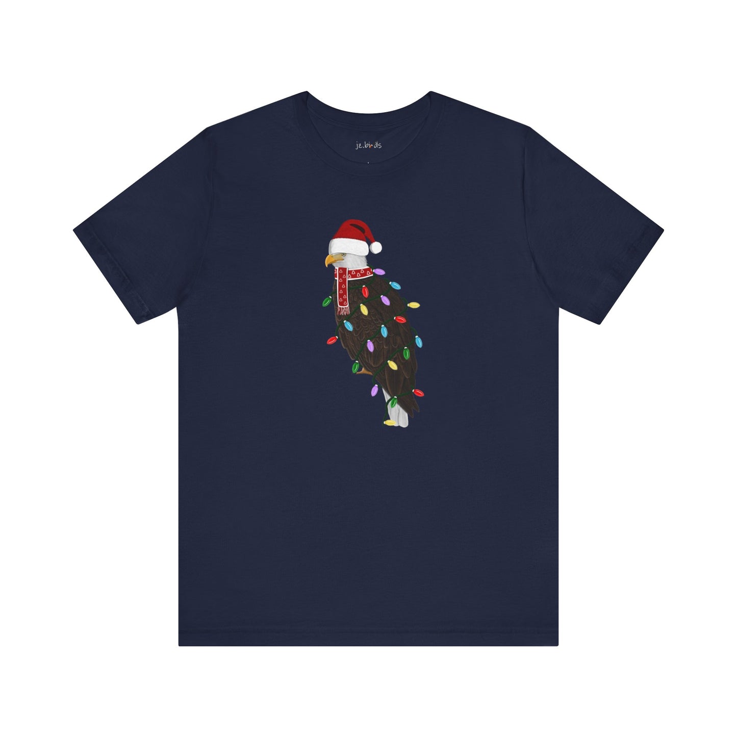 Bald Eagle with Fairy Lights Christmas Bird T-Shirt