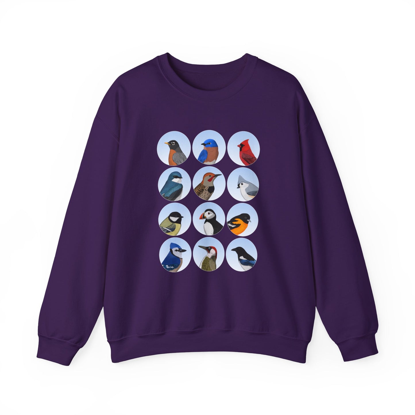Birds Sweatshirt Bluebird Cardinal Robin Blue Jay Puffin Bird Watching & Bird Lovers