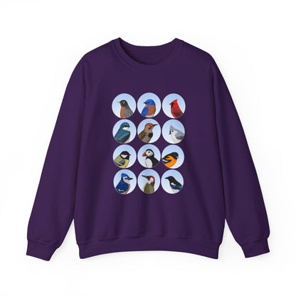Birds Sweatshirt Bluebird Cardinal Robin Blue Jay Puffin Bird Watching & Bird Lovers