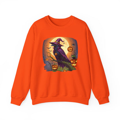 Raven Crow Halloween Bird Sweatshirt - Spooky Halloween Costume for Bird Lovers