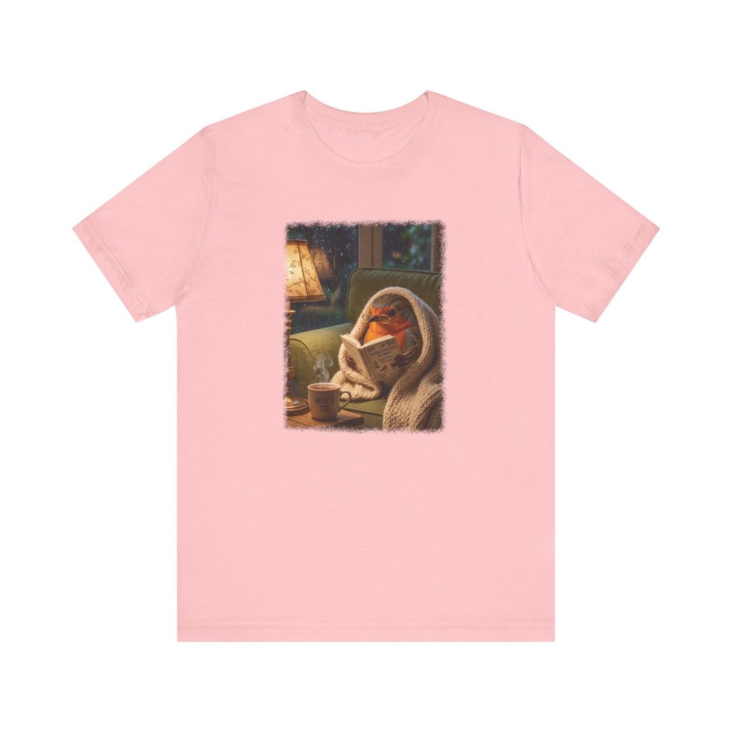 Robin Rosi Reading a Book T-Shirt for Bird Lovers