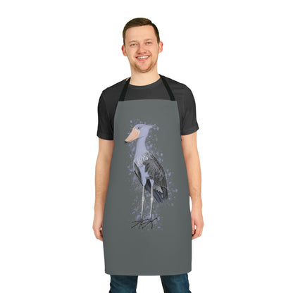 Shoebill Bird Art Apron Dark Grey