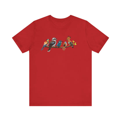 Vögel auf einem Ast T-Shirt Wiedehopf Kookaburra Eisvogel Vogel Singvogel