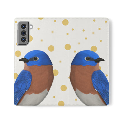 Bluebird Bird Art Phone Flip Case