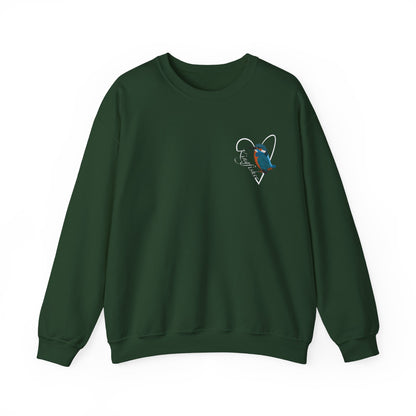 Kingfisher Heart Birdlover Biologist Bird Sweatshirt