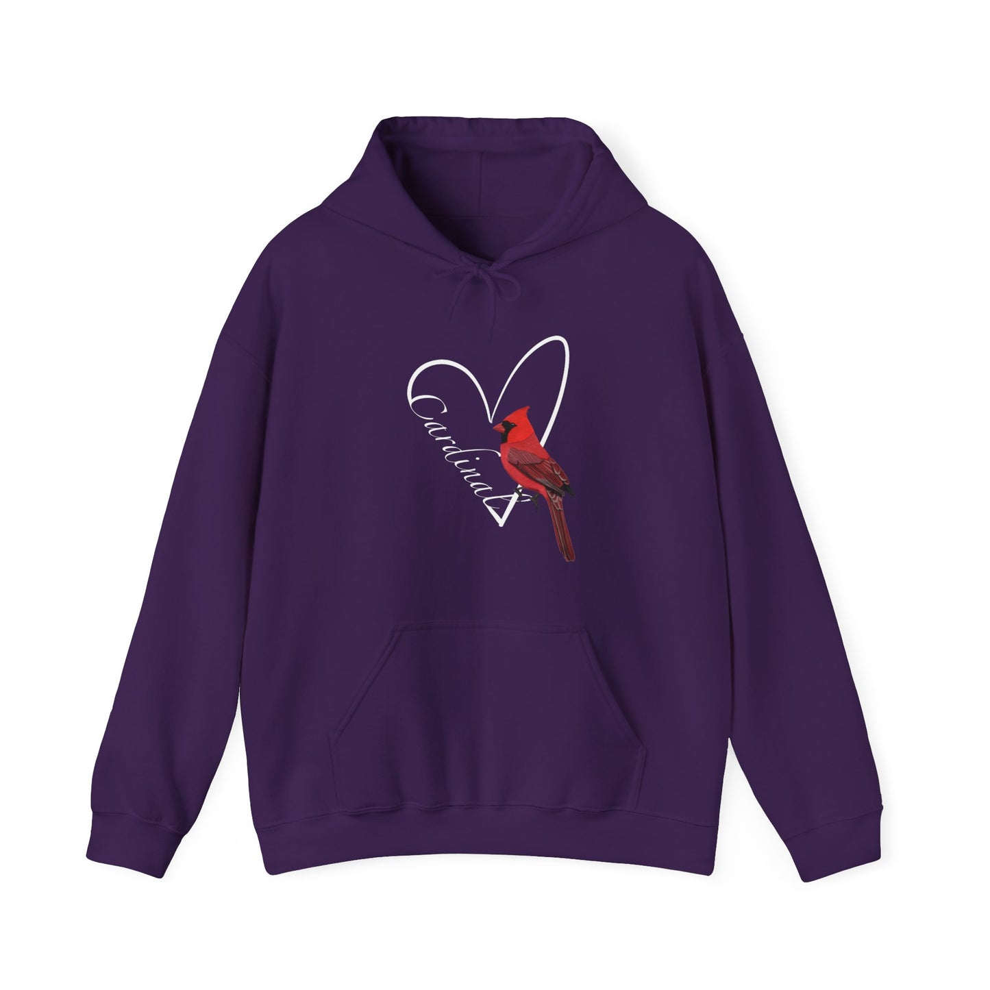 Cardinal Heart Bird Birdwatching Birdlover Hoodie