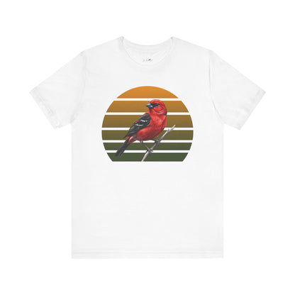Scarlet Tanager T-Shirt | Unisex Retail Fit Bird Lover Tee | Wildlife Birder Gift