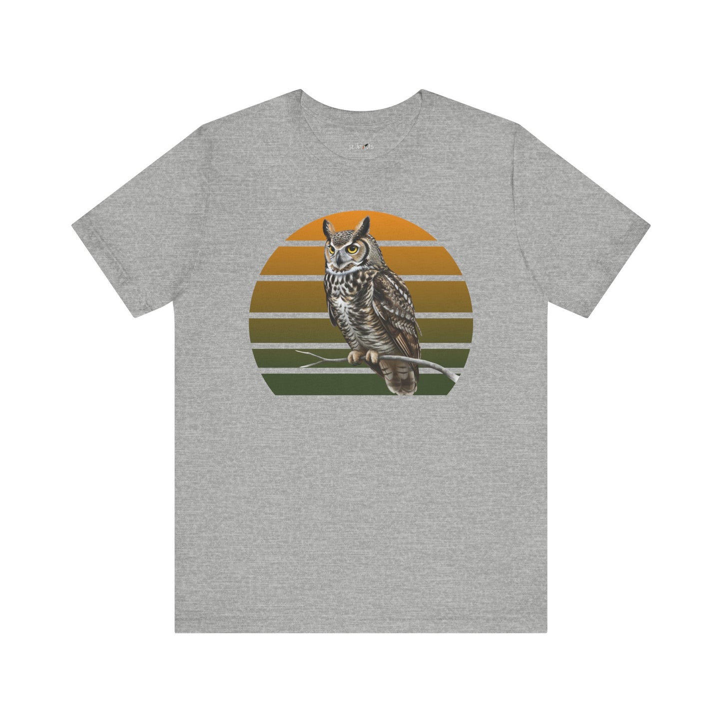 Great Horned Owl T-Shirt | Bird Lover & Birder Retail Fit Apparel | Unisex Wildlife Raptor Tee