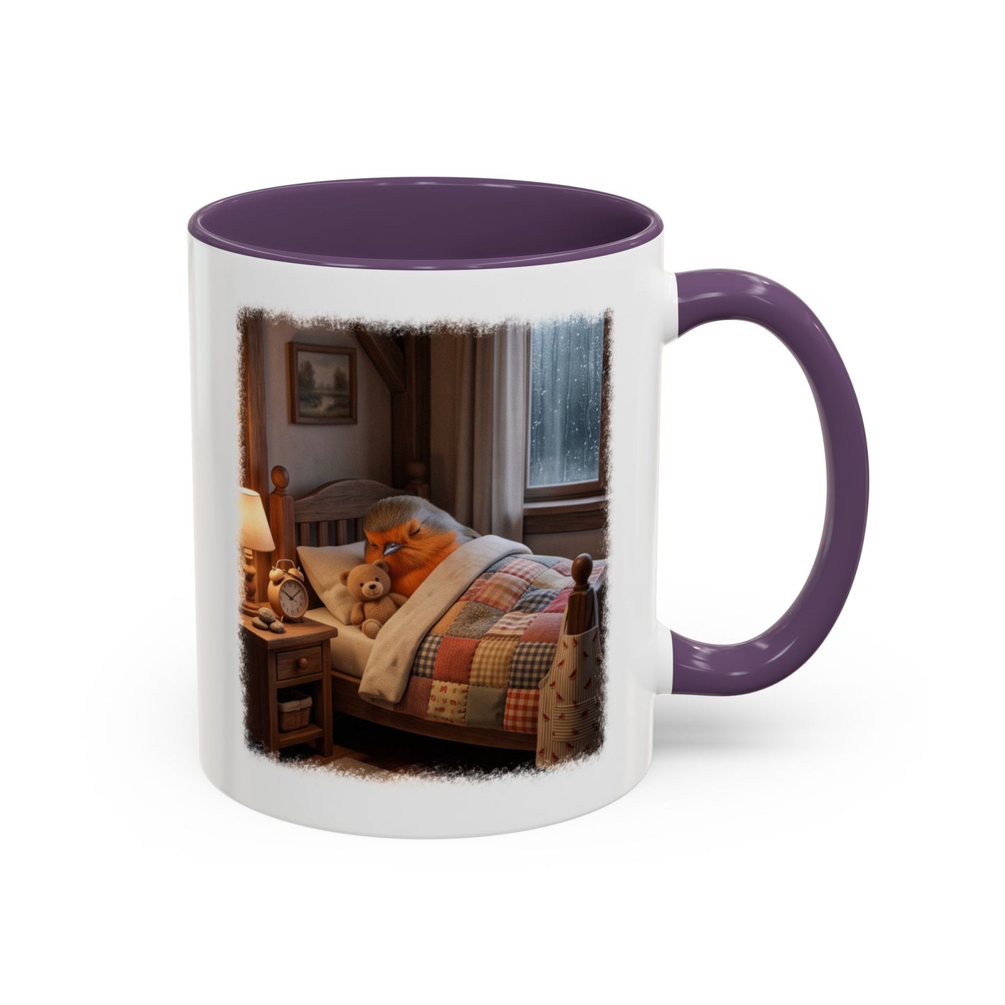 Robin Rosi Sleeping in Bed Mug for Bird Lovers