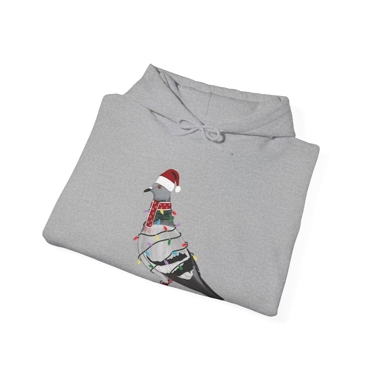 Pigeon with Fairy Lights Christmas Bird Hoodie