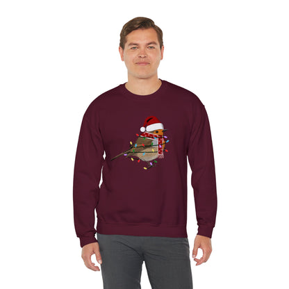 European Robin with Fairy Lights Santa Claus Christmas Bird Sweatshirt